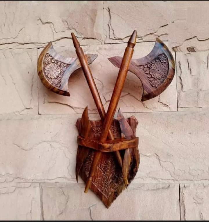 Crossed Axes Wall Decor